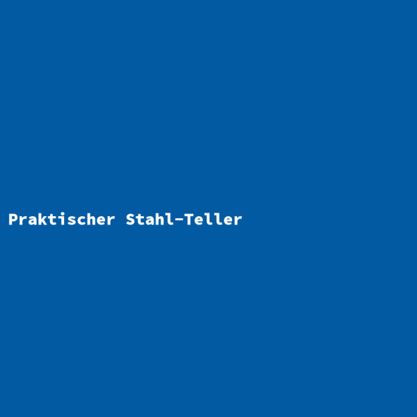 Praktischer Stahl-Teller