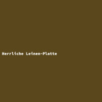Herrliche Leinen-Platte